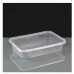 Clear Rectangular Plastic Microwavable Containers/Lids (4 sizes)